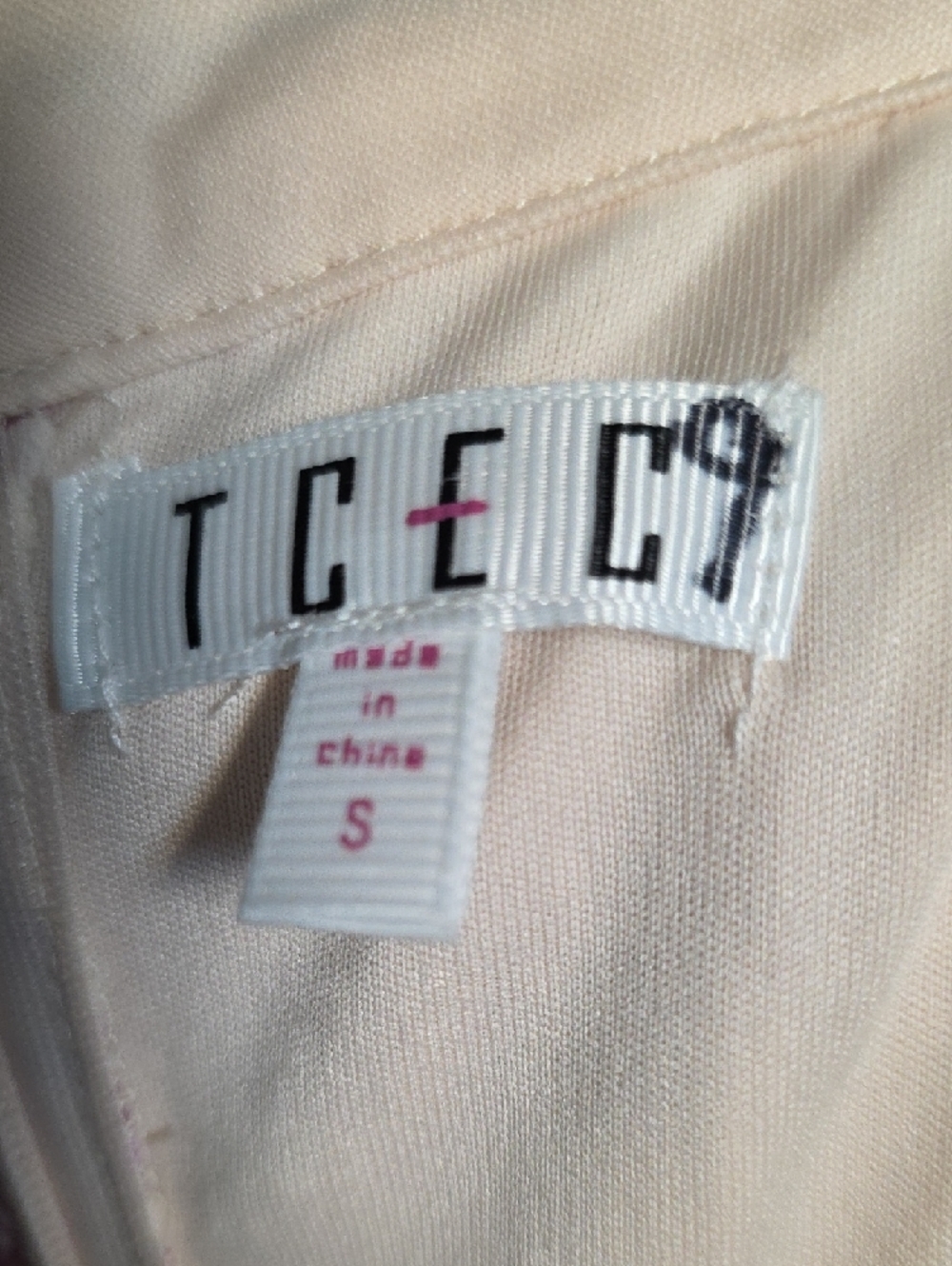 TCEC Sleeveless Tiered Ruffle Mini Dress - Pink/White - Size S - Picture 3 of 4
